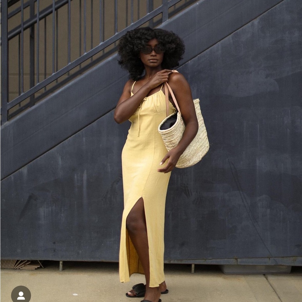 Yellow Linen Dress